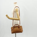 MCM Logogram Vicetos Hand Bag PVC Leather 2way Brown Gold Auth 158823-27