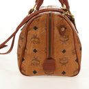 MCM Logogram Vicetos Hand Bag PVC Leather 2way Brown Gold Auth 158823-3