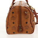 MCM Logogram Vicetos Hand Bag PVC Leather 2way Brown Gold Auth 158823-5