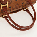 MCM Logogram Vicetos Hand Bag PVC Leather 2way Brown Gold Auth 158823-7