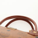 MCM Logogram Vicetos Hand Bag PVC Leather 2way Brown Gold Auth 158823-15