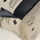 MCM Vicetos Logogram Backpack PVC Leather White Gold Auth 158824-15