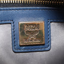 MCM Vicetos Logogram Backpack PVC Leather White Gold Auth 158824-27