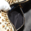 MCM Vicetos Logogram Backpack PVC Leather White Gold Auth 158824-29