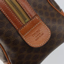 CELINE Macadam Canvas Hand Bag PVC Leather Brown Gold Auth 158827-17