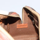 CELINE Macadam Canvas Hand Bag PVC Leather Brown Gold Auth 158827-20