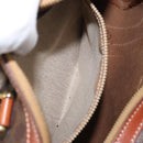CELINE Macadam Canvas Hand Bag PVC Leather Brown Gold Auth 158827-12