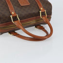 CELINE Macadam Canvas Hand Bag PVC Leather Brown Gold Auth 158827-7