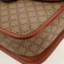 CELINE Macadam Canvas Shoulder Bag PVC Beige Gold Auth 158828-13