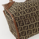 FENDI Zucchino Canvas Tote Bag Beige Gold Auth 158832-16