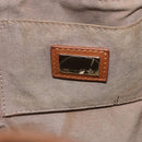 FENDI Zucchino Canvas Tote Bag Beige Gold Auth 158832-18