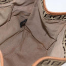 FENDI Zucchino Canvas Tote Bag Beige Gold Auth 158832-19