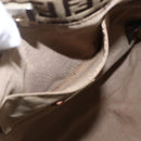 FENDI Zucchino Canvas Tote Bag Beige Gold Auth 158832-21