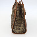 FENDI Zucchino Canvas Tote Bag Beige Gold Auth 158832-3