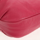 LOEWE Anagram Shoulder Bag Leather Pink Gold Auth 158833V-14