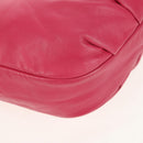 LOEWE Anagram Shoulder Bag Leather Pink Gold Auth 158833V-15