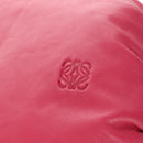 LOEWE Anagram Shoulder Bag Leather Pink Gold Auth 158833V-17