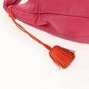 LOEWE Anagram Shoulder Bag Leather Pink Gold Auth 158833V-18