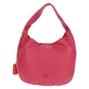 LOEWE Anagram Shoulder Bag Leather Pink Gold Auth 158833V-13