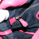 LOEWE Anagram Shoulder Bag Leather Pink Gold Auth 158833V-22