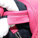 LOEWE Anagram Shoulder Bag Leather Pink Gold Auth 158833V-11