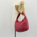 LOEWE Anagram Shoulder Bag Leather Pink Gold Auth 158833V-24