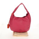 LOEWE Anagram Shoulder Bag Leather Pink Gold Auth 158833V-12