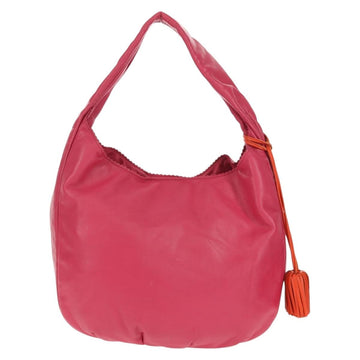 LOEWE Anagram Shoulder Bag Leather Pink Gold Auth 158833V - 0