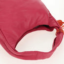 LOEWE Anagram Shoulder Bag Leather Pink Gold Auth 158833V-6