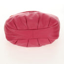 LOEWE Anagram Shoulder Bag Leather Pink Gold Auth 158833V-5