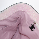 CHANEL Tote Bag Canvas Pink Silver CC Auth 158837-21