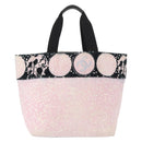 CHANEL Tote Bag Canvas Pink Silver CC Auth 158837-2