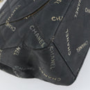 CHANEL Matelasse 34 Chain Shoulder Bag Coated Canvas Black Gold CC Auth 158838-17