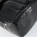 CHANEL Matelasse 30 Chain Shoulder Bag Enamel Black Gold CC Auth 158839-15