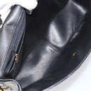 CHANEL Matelasse 30 Chain Shoulder Bag Enamel Black Gold CC Auth 158839-11