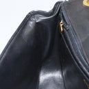 CHANEL Matelasse 30 Chain Shoulder Bag Enamel Black Gold CC Auth 158839-20