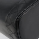 CHANEL Bicolore Vanity Hand Bag Leather Black Gold CC Auth 158841-15