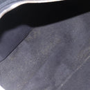 CHANEL Choco Bar Hand Bag Cotton Black Gold CC Auth 158843-17