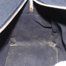 CHANEL Choco Bar Hand Bag Cotton Black Gold CC Auth 158843-18