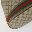 GUCCI GG Supreme Web Sherry Line Bag PVC Beige Gold 41 02 085 Auth 158845-12