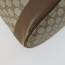 GUCCI GG Supreme Web Sherry Line Bag PVC Beige Gold 41 02 085 Auth 158845-14