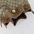 GUCCI GG Supreme Web Sherry Line Bag PVC Beige Gold 41 02 085 Auth 158845-6