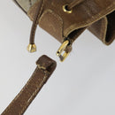 GUCCI GG Supreme Web Sherry Line Bag PVC Beige Gold 41 02 085 Auth 158845-9