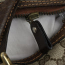 GUCCI GG Supreme Sherry Line Hand Bag PVC 2 Set Beige Navy Auth 158846-10