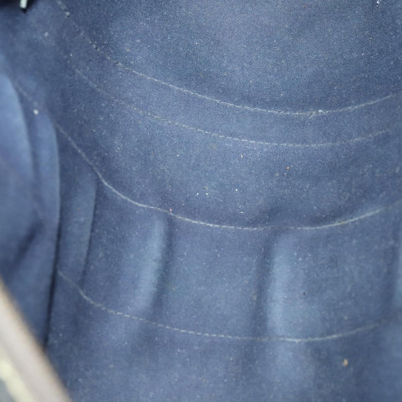 GUCCI GG Supreme Sherry Line Hand Bag PVC 2 Set Beige Navy Auth 158846