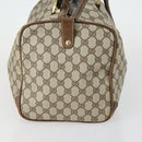 GUCCI GG Supreme Sherry Line Hand Bag PVC 2 Set Beige Navy Auth 158846-4