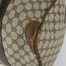 GUCCI GG Supreme Sherry Line Hand Bag PVC 2 Set Beige Navy Auth 158846-9