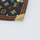 LOUIS VUITTON Multicolor Pochette Cles Coin Purse Black M13664 LV Auth 158853-15