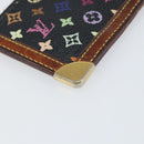 LOUIS VUITTON Multicolor Pochette Cles Coin Purse Black M13664 LV Auth 158853-16