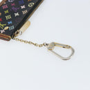 LOUIS VUITTON Multicolor Pochette Cles Coin Purse Black M13664 LV Auth 158853-8